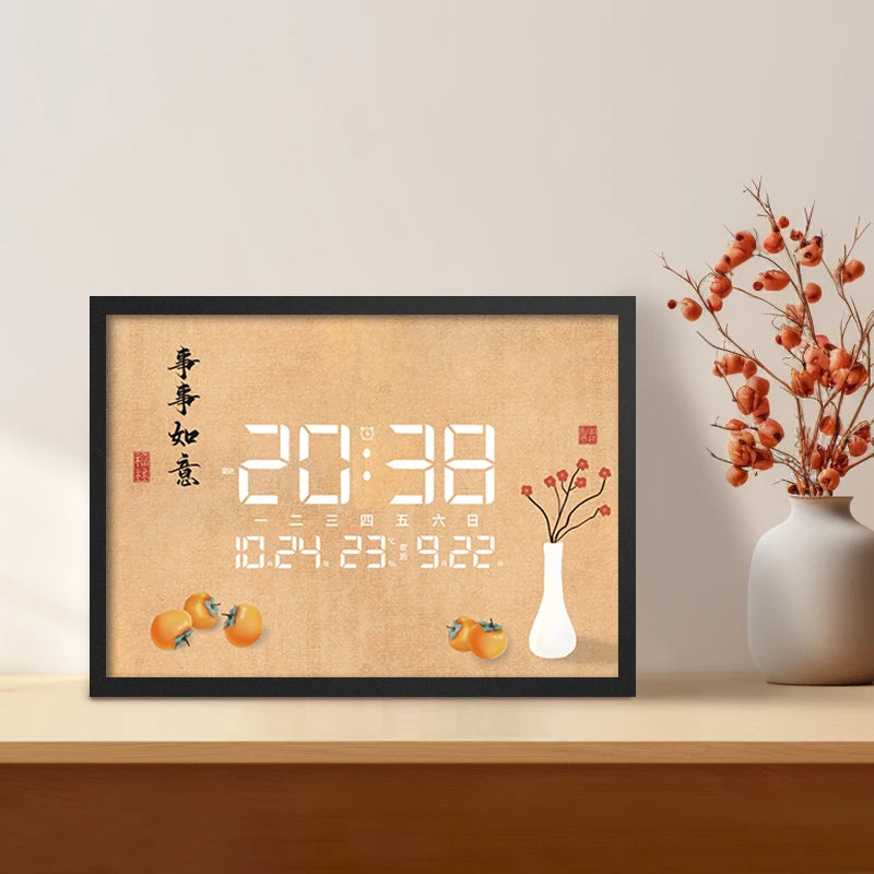 Household Perpetual Calendar Electronic Wall Clock Led Silent Luminous Calendar Smart Alarm Clock Table Clock Oasis Select