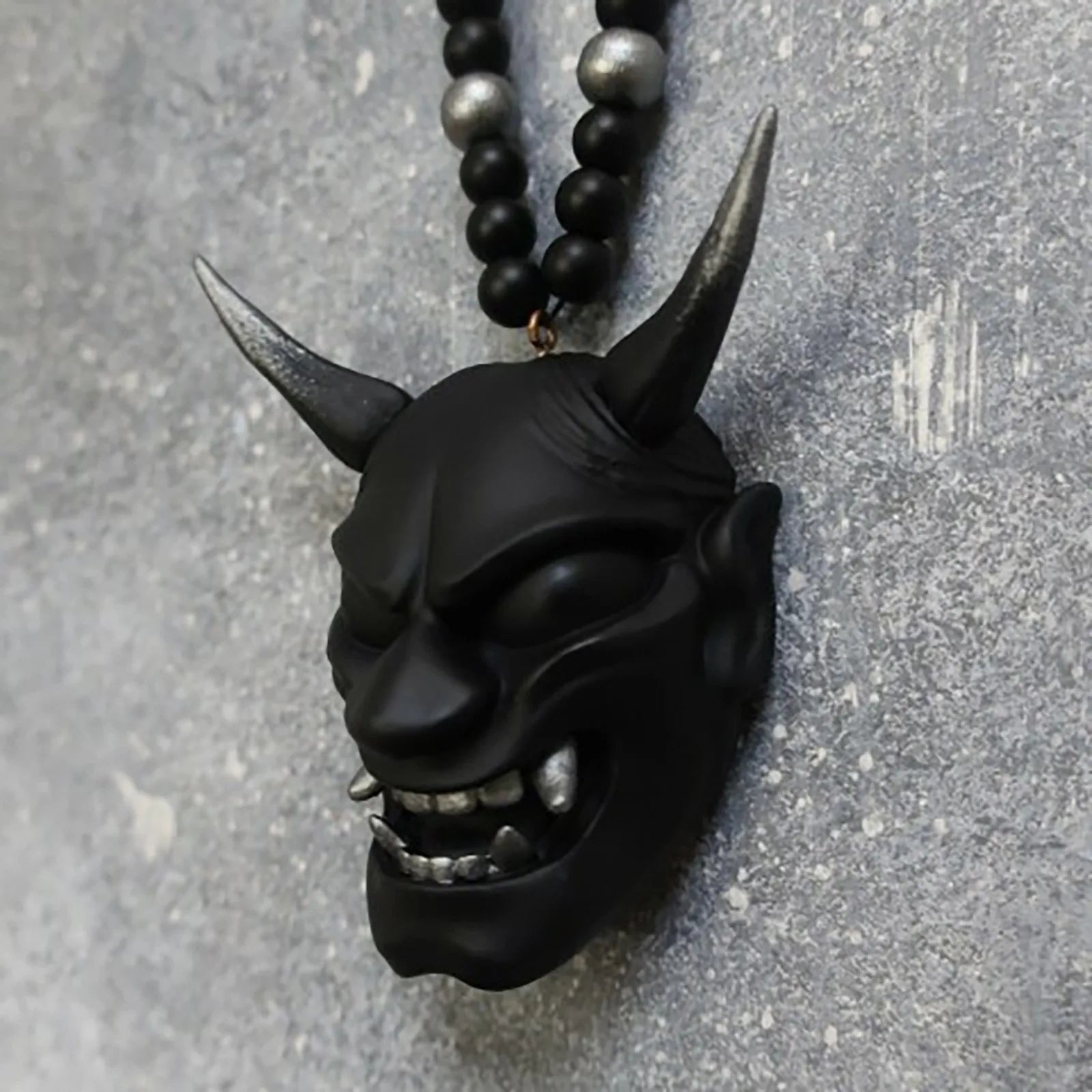 Samurai-Kabuto Helmet Hannya Japanese Oni Car Rear View Mirror Charm Japanese Ghosts Hanging Ornament Personalized Pendant Oasis Select