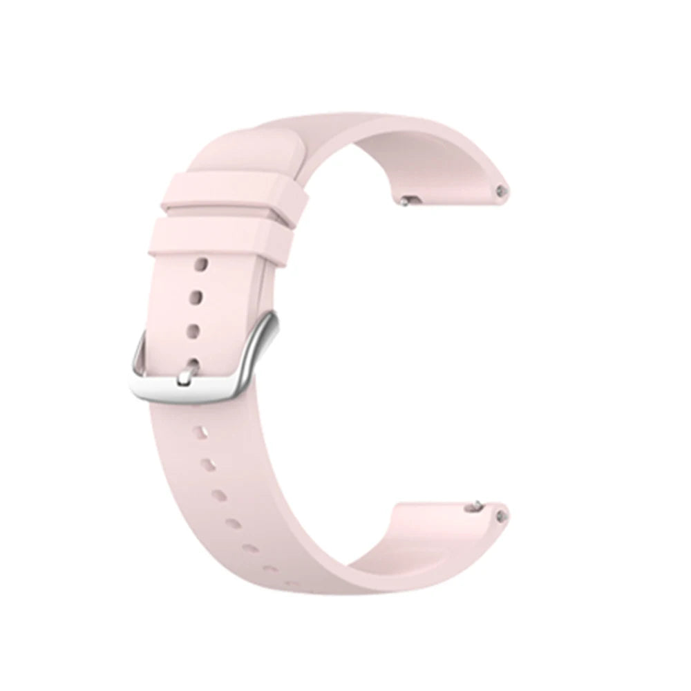 Silicone Watch Band for Amazfit Bip U/S, GTR & Samsung 20/22mm Smartwatch Band Oasis Select Pink 20mm width strap