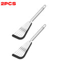 Stainless Steel Frying Spatula Heat-Resistant Non-slip Slotted Turner Fish Flipping Shovel Kitchen Cooking Accessories Oasis Select 2PCS
