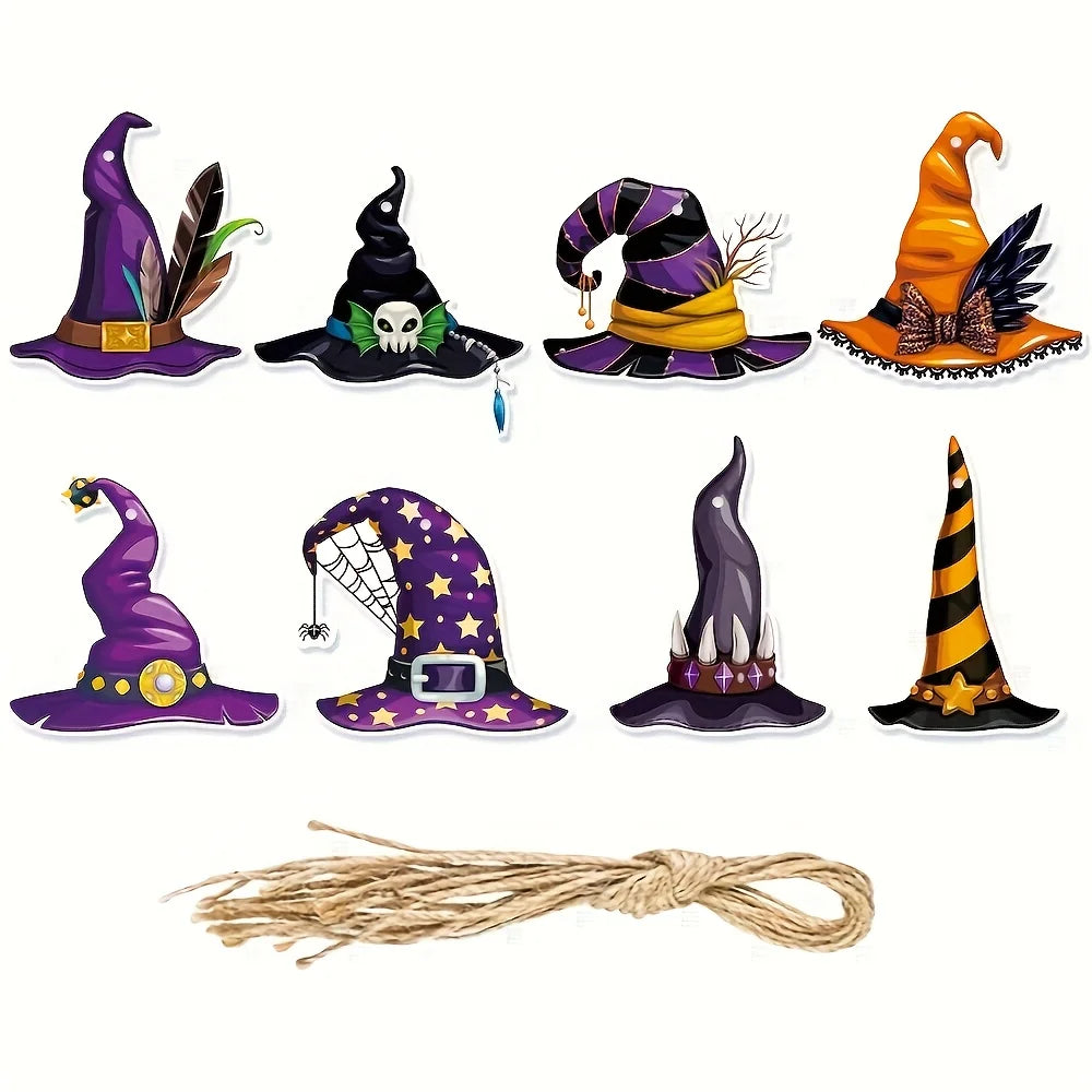32 sets of Halloween witch hat outfits - Classic paper decorations, perfect for classrooms and celebrations Oasis Select