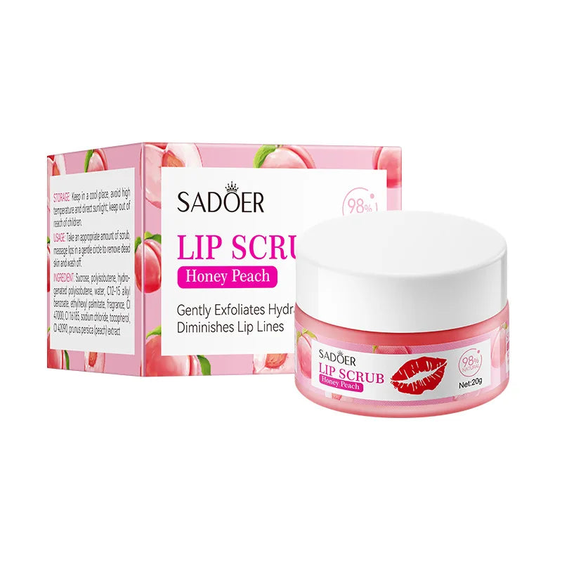 SADOER Fruit Lip Scrub Mask – Avocado Orange Strawberry Lip Scrub Mask Oasis Select