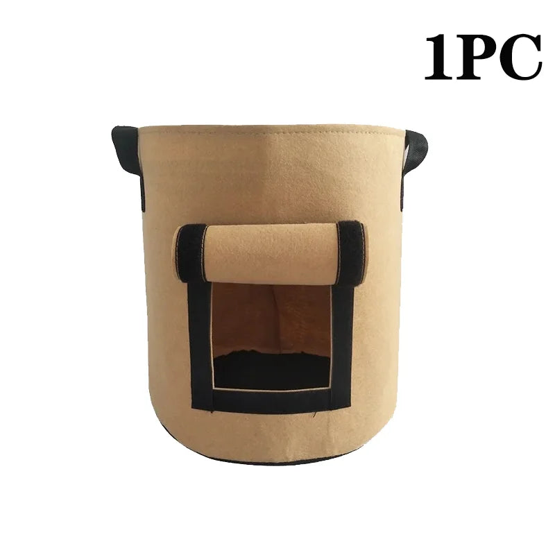 Felt Plant Grow Bags 5 & 10 Gallon | Nonwoven Fabric Pots