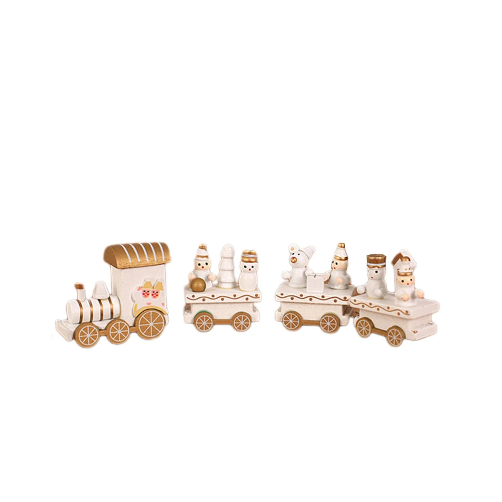Decorative Mini Wooden Train Christmas Gifts Wooden Christmas Train Charming Decoration Christmas Motifs Compact Size Oasis Select Whiteyig China Mainland