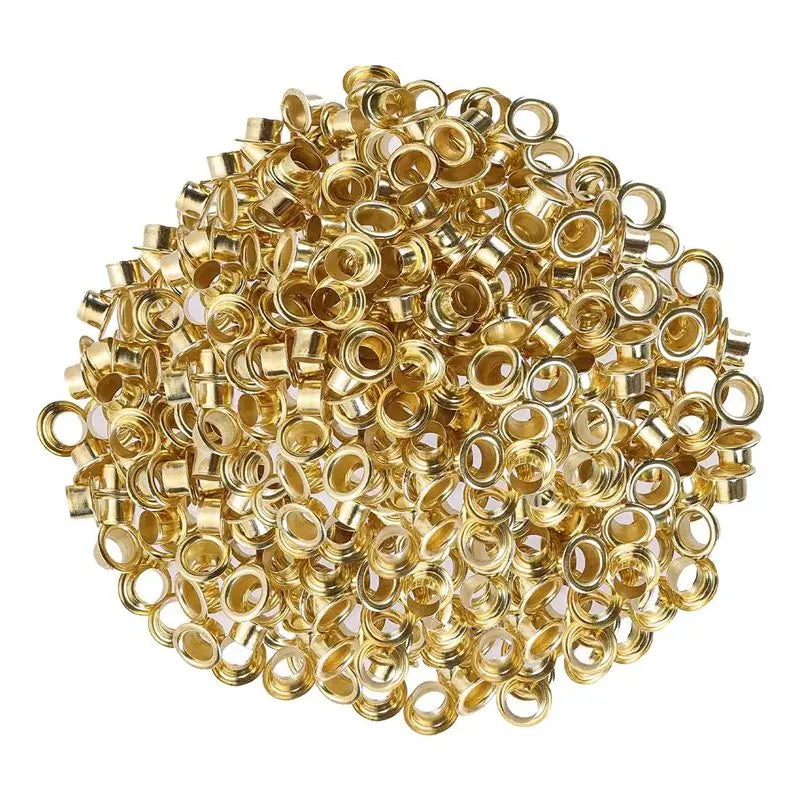 LIKE WISH Grommet Tool Kit Grommet & Washer Grommet Kit 500Pcs, 2 Grommets Kit, Suitable For Leather Bags Banner Oasis Select Gold