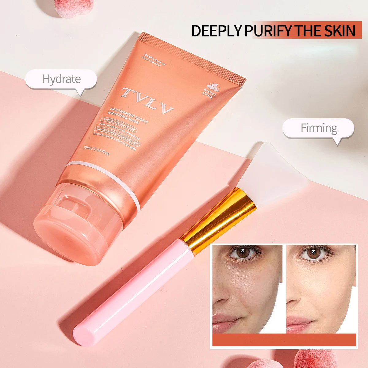 Nicotinamide Peel-Off Facial Mask – Deep Moisturizing Night Care Peel-Off Face Mask Oasis Select