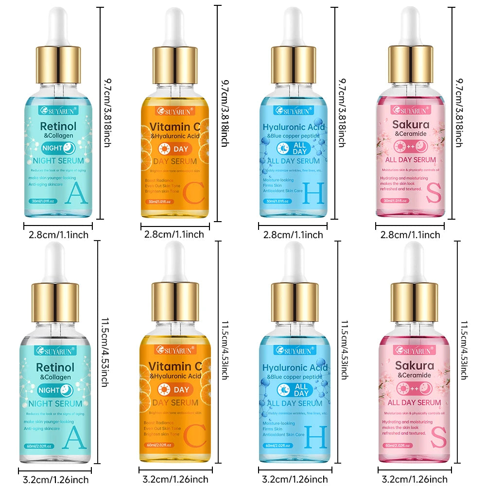 SUYARUN 24H Hydrating Serum 4-Piece Set | Hyaluronic Acid Facial Serum Set Oasis Select