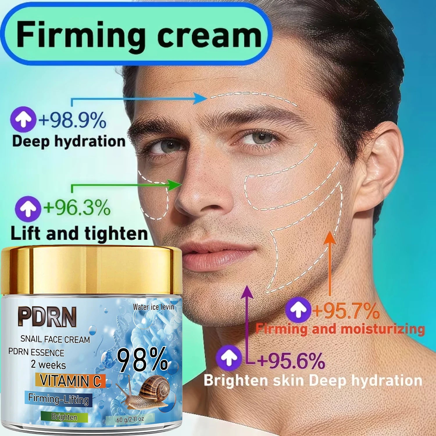PDRN Vitamin C Face Cream – Anti-Aging, Retinol & Hyaluronic Acid Anti-Aging Face Cream Oasis Select