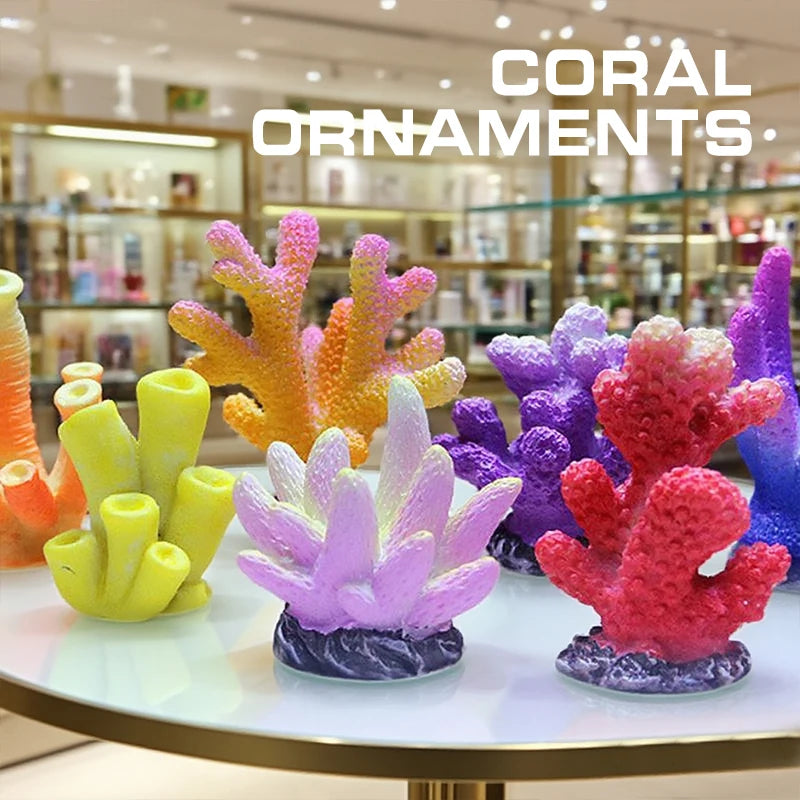 Artificial Coral Fish Tank Decoration Emulates Starfish Resin Reef Landscape Aquarium Decoration Craft Tabletop Decoration Oasis Select