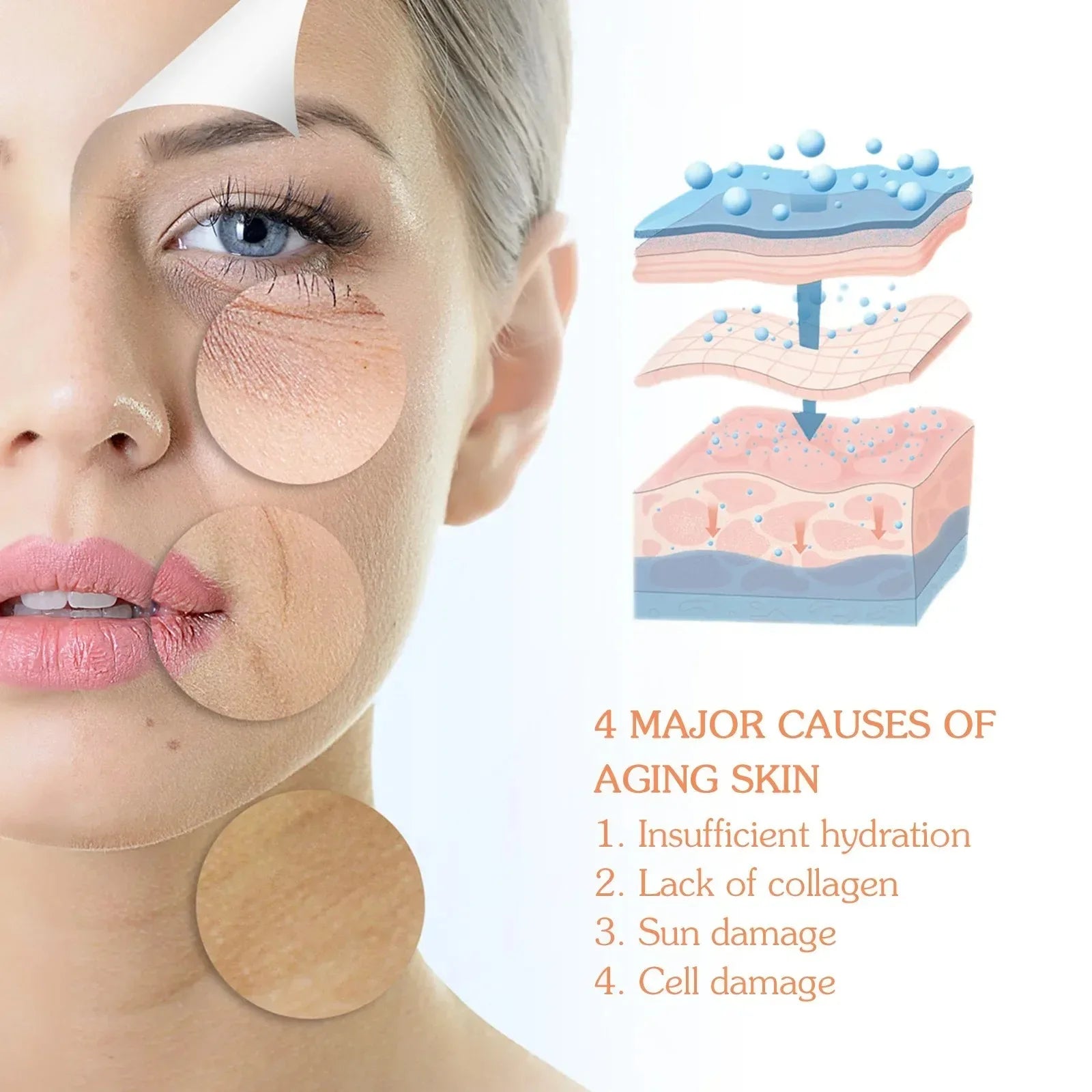 Anti Wrinkle Face Serum Hyaluronic Acid Anti Aging Shrink Pore Lifting Firming Wh-itening Sp-ots Moisturizing Skin Care Products Oasis Select