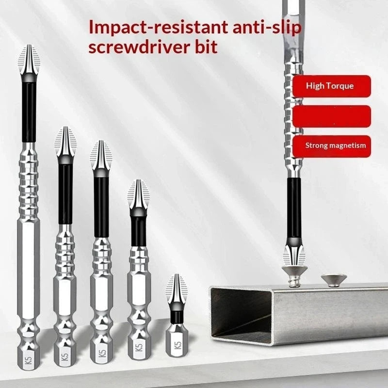 K5 Strong Magnetic Screwdriver High Hardness Bits Set Anti-Slip S2 Standard Non-slip Cross Head Electric Screwdriver Set Oasis Select