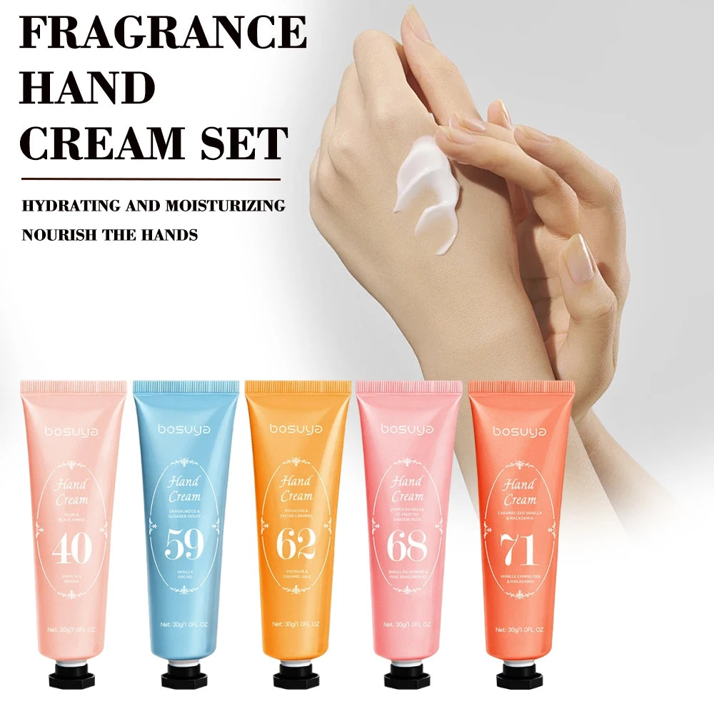 5PCS perfume hand cream, containing shea butter, mango, glycerin and other ingredients Oasis Select Default Title