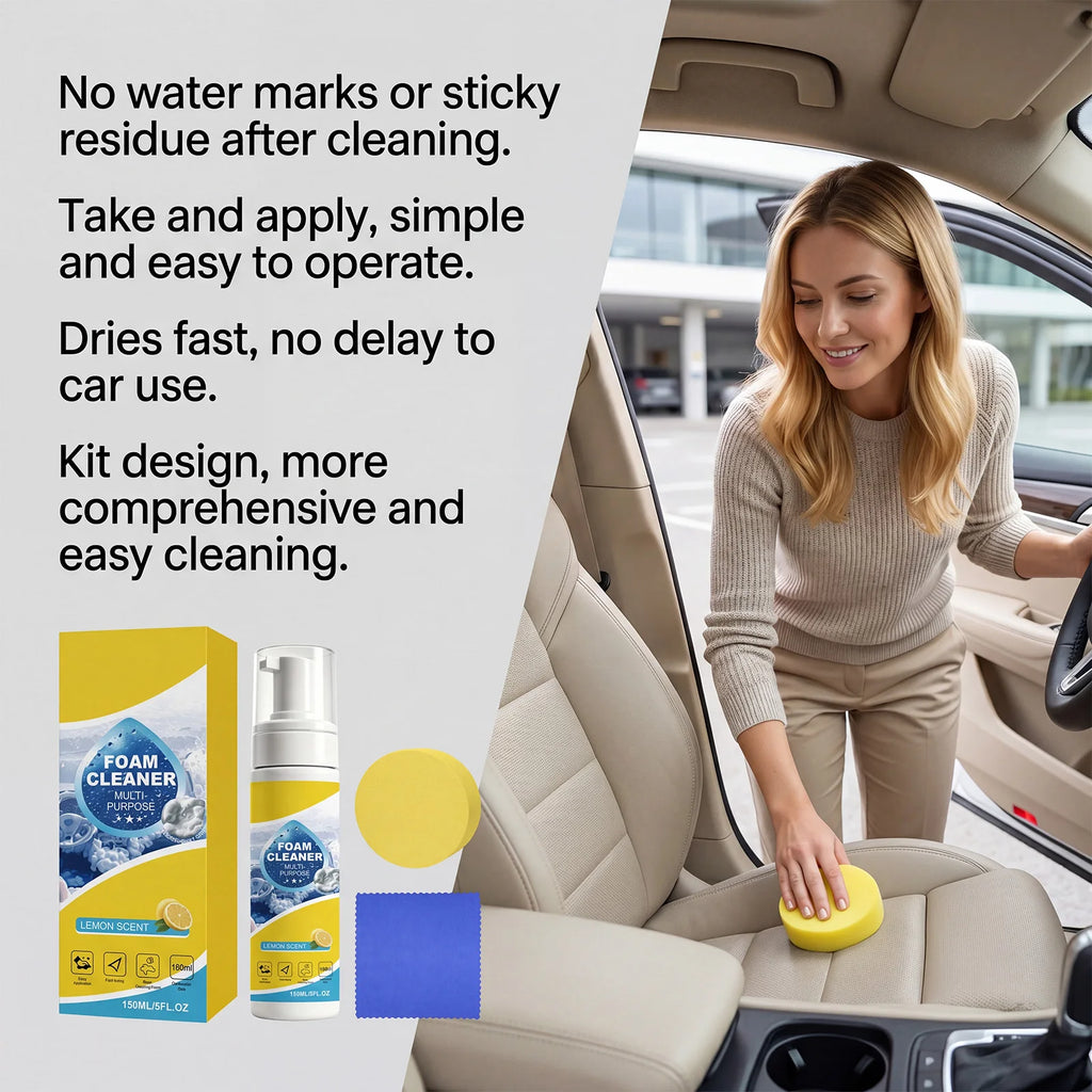 Multi-Purpose Foam Cleaner – No Scrub Deep Stain Removal 150ml Car Foam Cleaner Oasis Select