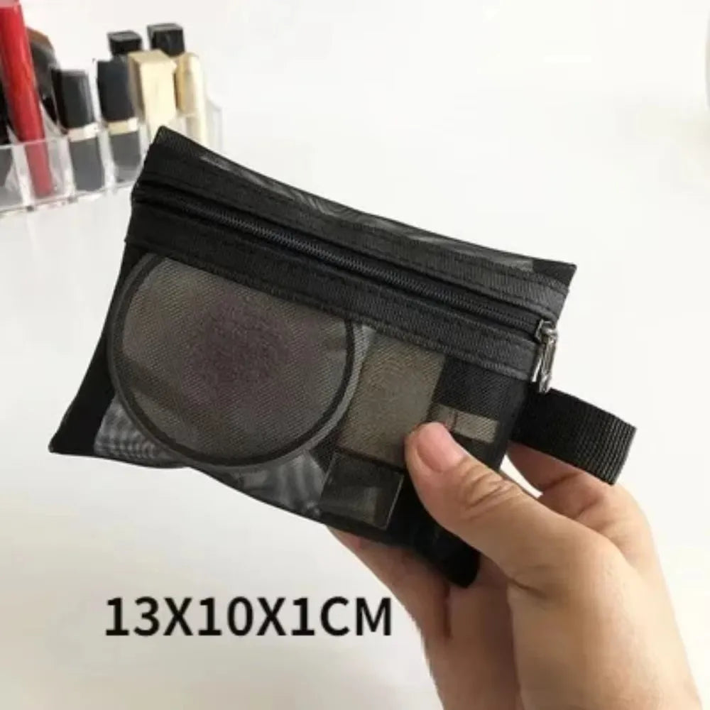 Mesh Cosmetic Bag Set – Travel Makeup & Toiletry Organizer