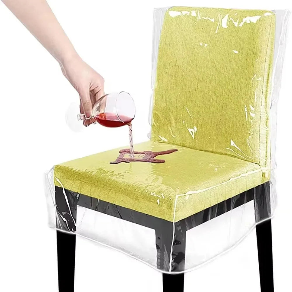 New Transparent Chair Cover Anti Scratch PVC Dining Chair Slipcover Waterproof Chair Dustproof Covers for Home Dining Room Oasis Select 1pc