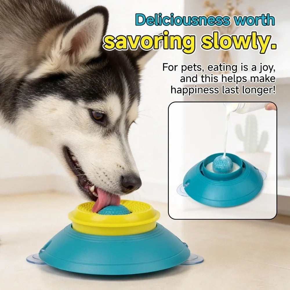 Anti-Choking Dog Licking Bowl Non-Slip Base Food-Grade Slow Feeder Dog Bowl with Rolling Ball Massage Dot Cat Treat Bowl Oasis Select