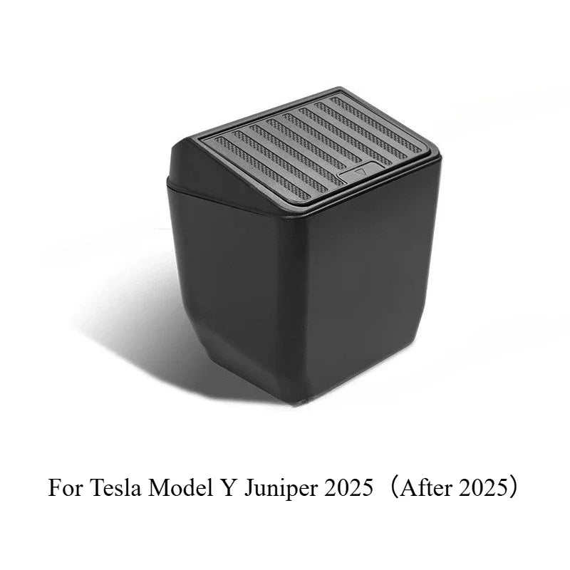 For Tesla Model Y Juniper 2025 Easy Clean Detachable Rear Seat Trash Can Rear Middle Garbage Bin Under Seat Storage Box Tray Oasis Select 1PC