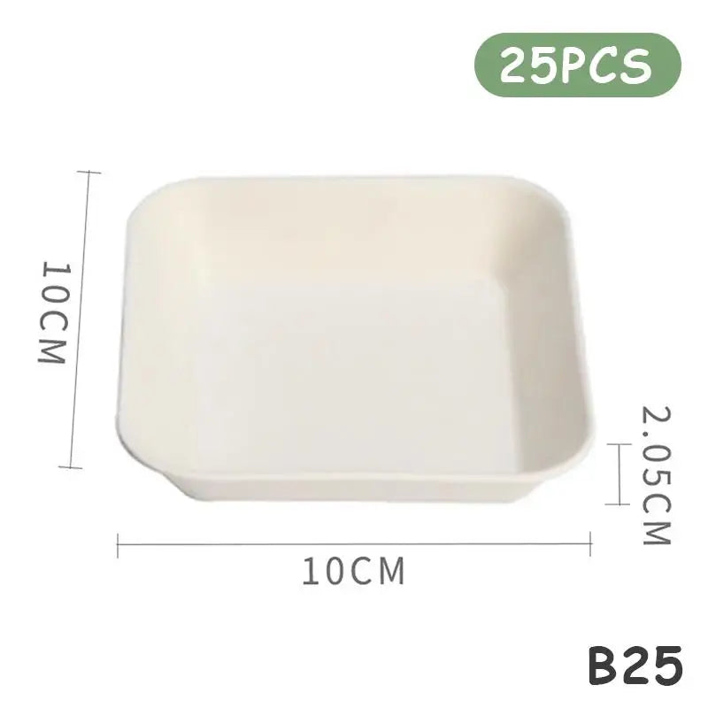 Compostable Sugarcane Dessert Plates – 10 or 25 Pack | Eco Snack
