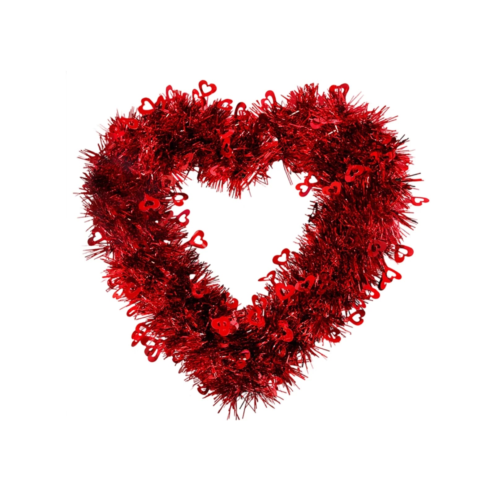 Red Heart Glitter Wreath – Valentine's, Wedding & Party Decor Holiday Wreath Decor Oasis Select Red