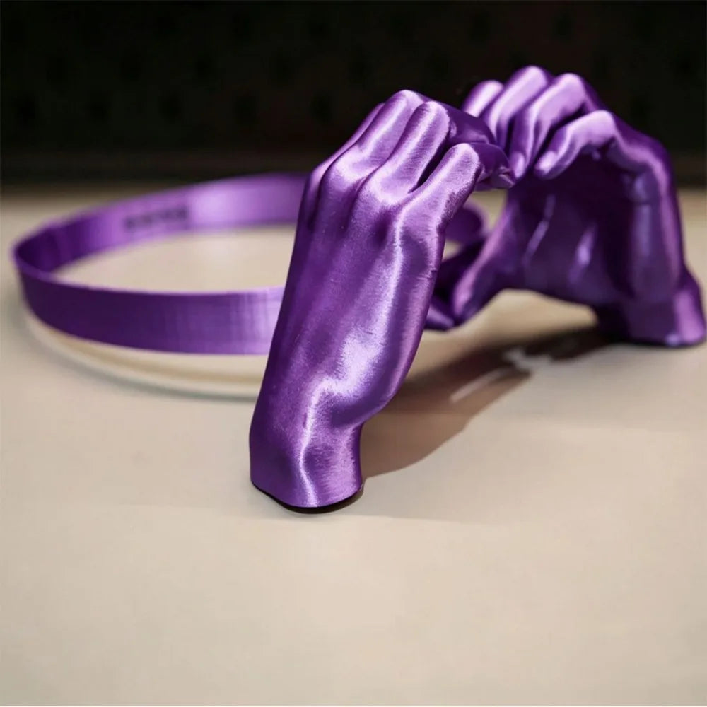 3D Printing Palm Sun Hat Heart Hands UV Protection Hand Shape Sun Visor Adjustable Hands-Free Outdoor Beach Hat Beach Party Oasis Select Purple