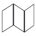 Foldable A4 PVC Menu Cover Transparent Double Panels Reusable Holder for Family Gathering Dinner Party Oasis Select Black 3 Fold Pages