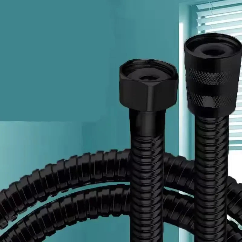 Pipe New Hose Watering Garden Water Hose Flexible SUS304 Shower Pipes Black Accessories Bathroom 1.5/2/3M Extension Extendable Oasis Select