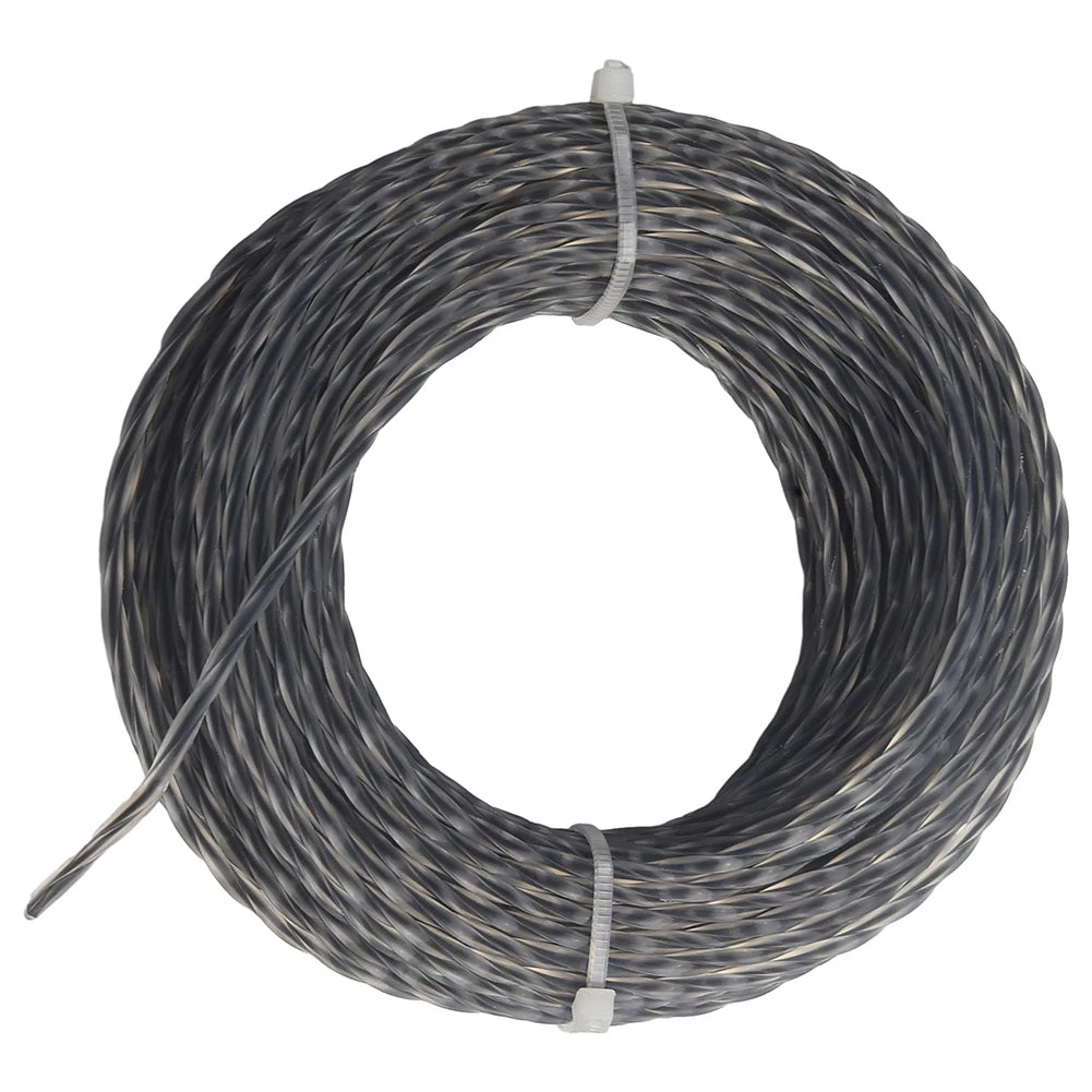15M 2.4/2.7/3.0/3.5/4.0mm Grass Trimmer Line Nylon Lawnmower Cord Round String Trimmer Spool For Mowing Wild Plants Shrubs Weeds Oasis Select