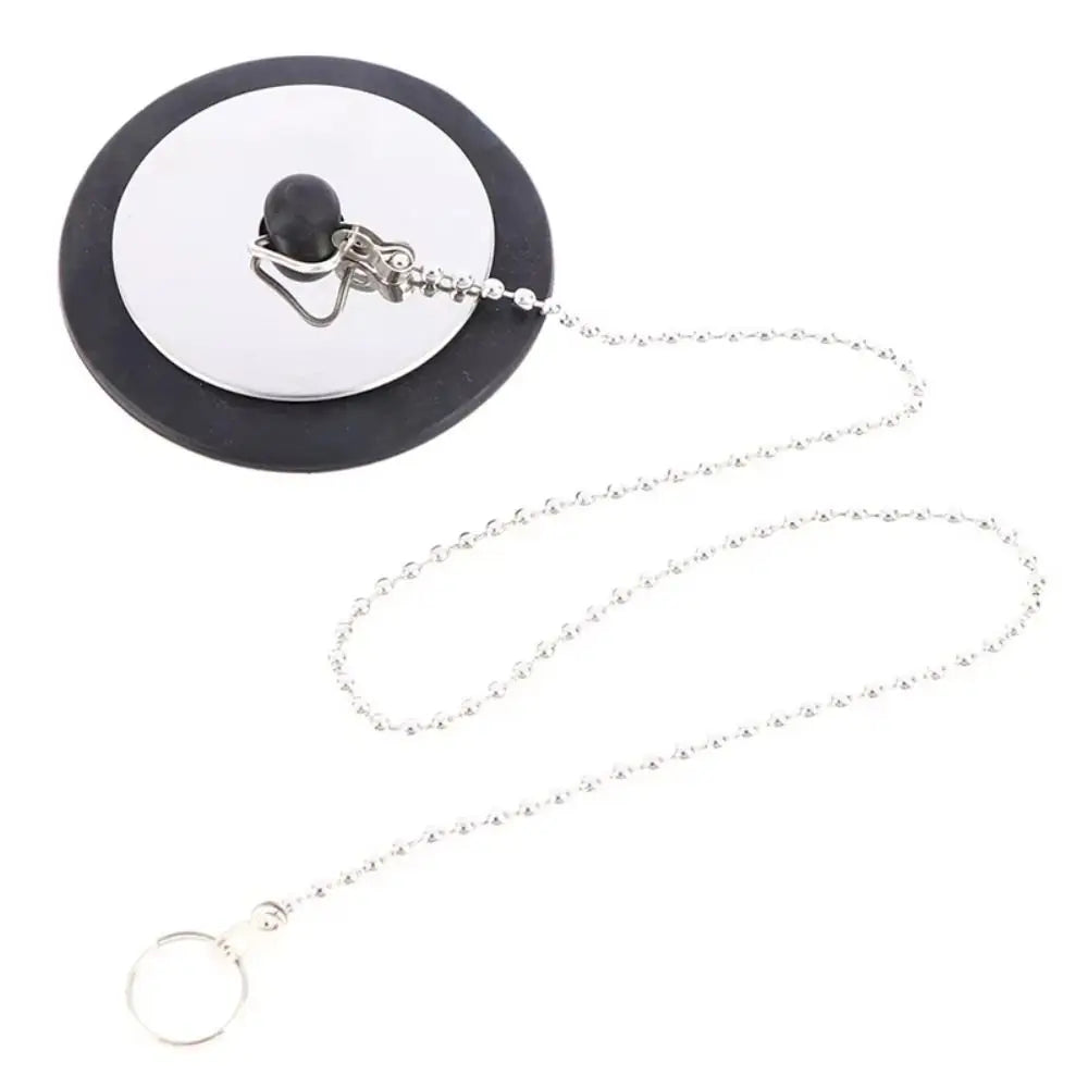 1Pcs Durable Rubber Tub Stopper With Chain Universal Bath Tub Drain 4/4.3/5cm With Hanging Ring Bathtub Plug Bathtub Accessories Oasis Select