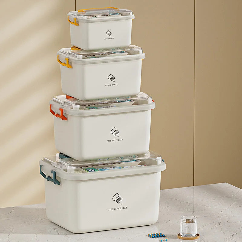 Large Portable Medicine Organizer Box Multifunctional First Aid Storage with Dividers for Pills/Drugs Household Medical Kit Oasis Select