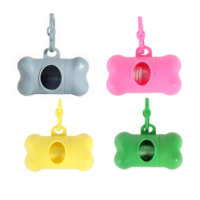 1/2/3/4/10pcs Bone Shaped Pet Garbage Bag Dispenser for Dogs Carrying Cleaning Supplies When Going Out Oasis Select mixed-4pcs 1