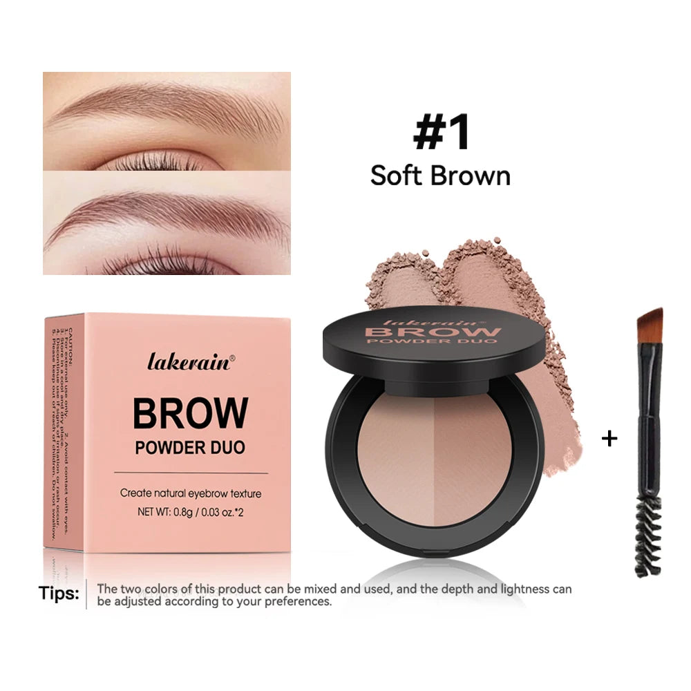 Eyebrow Powder Duo & Brush – Natural 3D Brow Kit | ibcccndc
