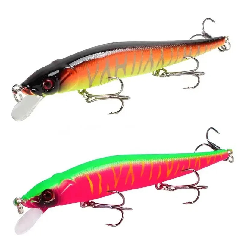 1/2pcs Fishing Lure 11.5cm/14g Minnow Crankbait Wobblers 3D Eyes Perch Artificial Bait Pike Carp Bait Swim Bait Fishing Pesca Oasis Select Mix-2pcs 2