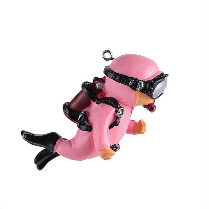 Kawaii Resin Mini Diver Frogman Fish Tank Floating Ornament
