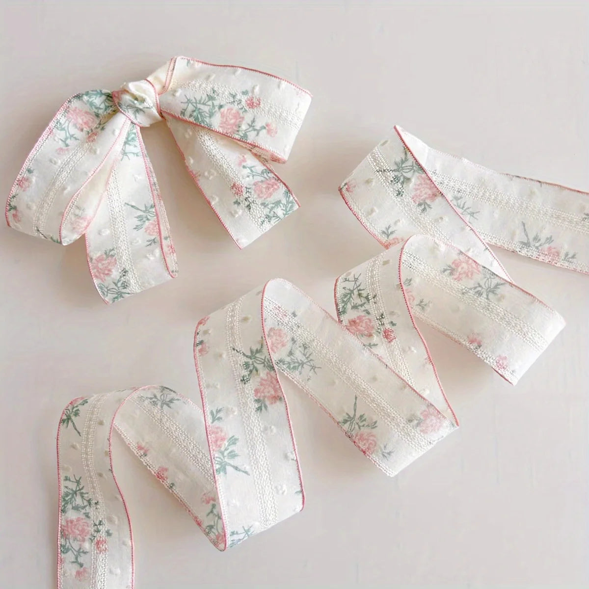 DIY Sweet Cotton Floral Prints Bow Hair Clips for Baby Girls Lovely Ribbon Bowknot Hairpins Barrettes Party Headwear Gift Oasis Select