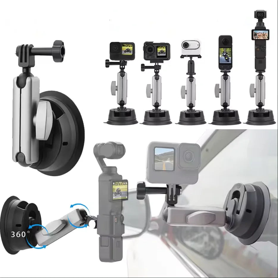 Suction Cup Car Mount for DJI Osmo, GoPro & Insta360