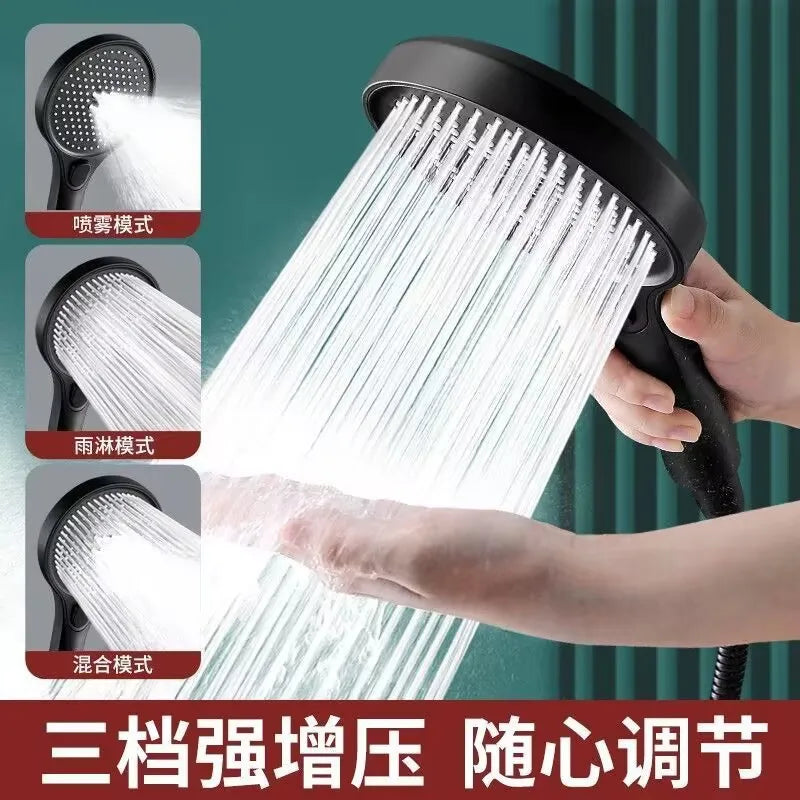 13CM Big Shower Head 3 Modes Adjustable High Quality High Pressure Water Saving Flow Shower Faucet Nozzle Bathroom Accessories Oasis Select