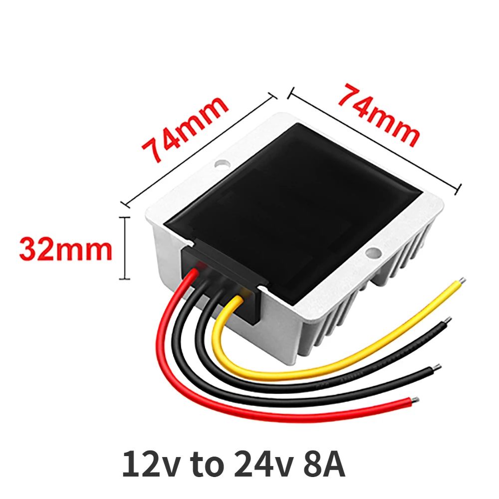 12 volts to 24 volts DC DC Step Up 12v to 24v Voltage Regulator 15A 12A 10A 8A 5A 3A Boost Power Converter Non Isolated CE RoHS Oasis Select 12v to 24v 8A 12V 24V