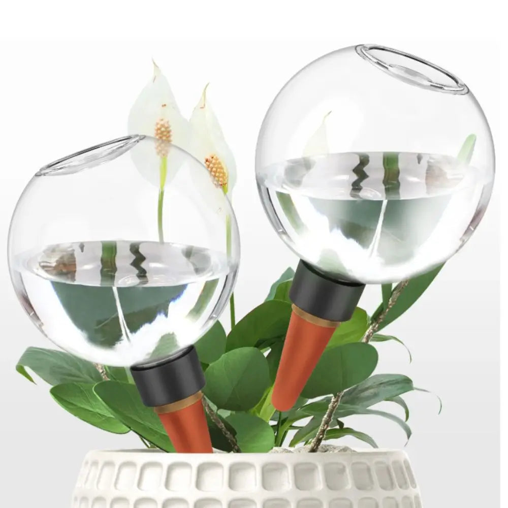 2pcs 500/80ml Automatic Drip Irrigation Ball Tranaparent Vertical Insert Type Flower Pot Seepage Water Globes Labor-saving Oasis Select