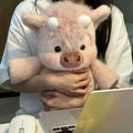 Soft Calf Pig Stuffed Animal Plush Toy Cute Animated Stuffed Animal Pillow Creative Running Pig Plush Toy Gift 17.7inch Oasis Select Pink