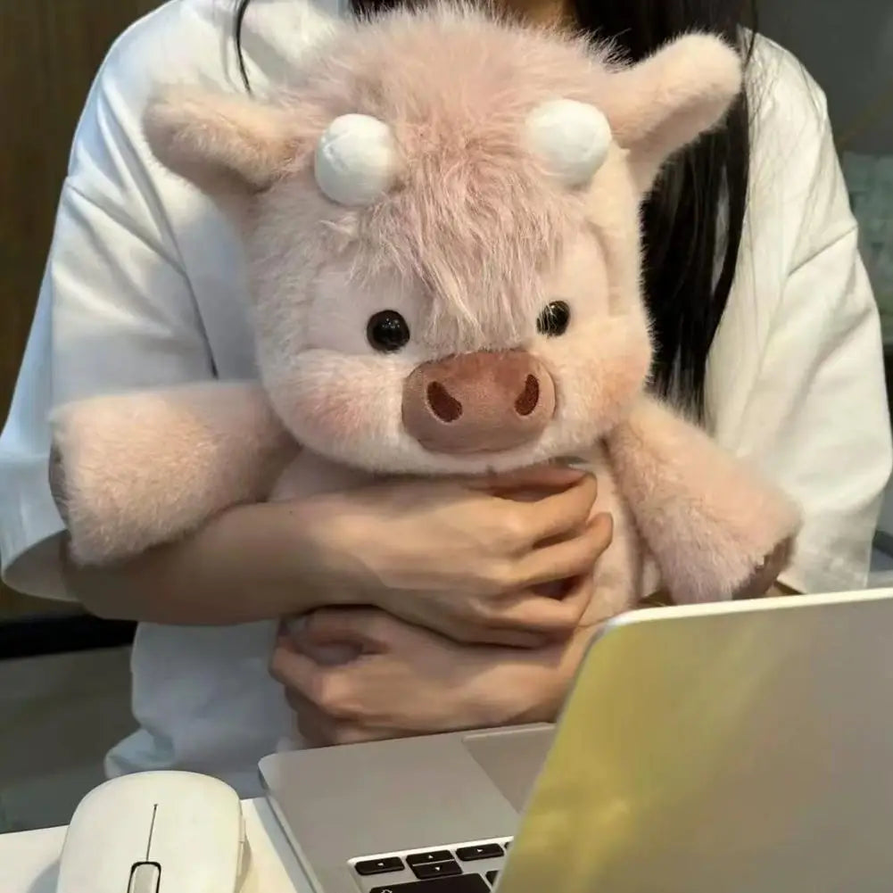 Soft Calf Plush Stuffed Animal Toy – 17.7" Cuddle Pillow Gift Stuffed Plush Toy Oasis Select Pink