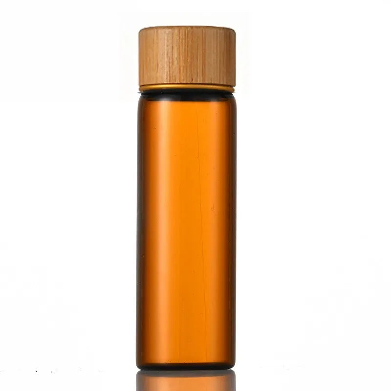 Mini Small Glass Bottles with Cork Stopper Jars Tiny Wedding Vials Message Favor Containers DIY Wishing Bottle Party Gifts Oasis Select brown 5-17ml