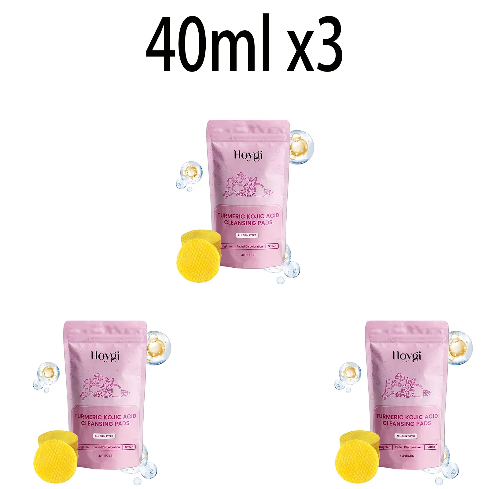 Turmeric Kojic Acid Cleansing Pads – Brighten, Exfoliate & Clear Pores