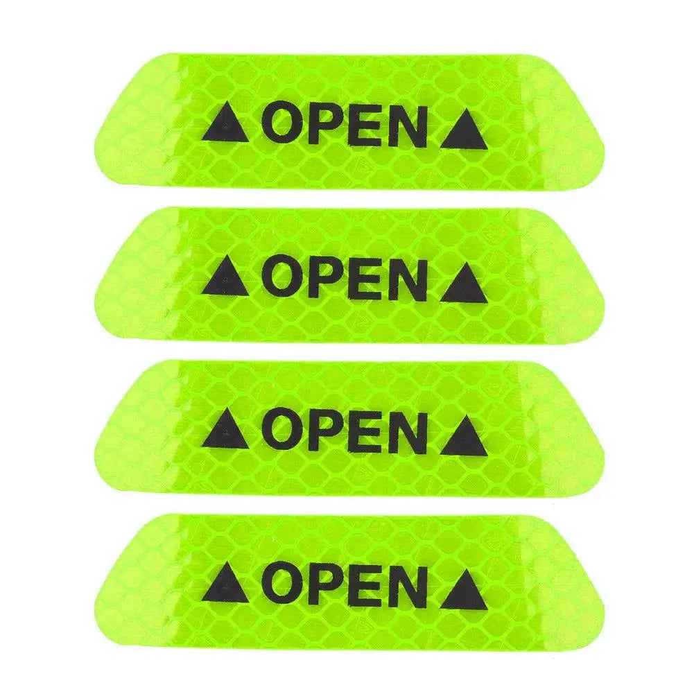 4-Pack Night Reflective Car Door Safety Warning Stickers
