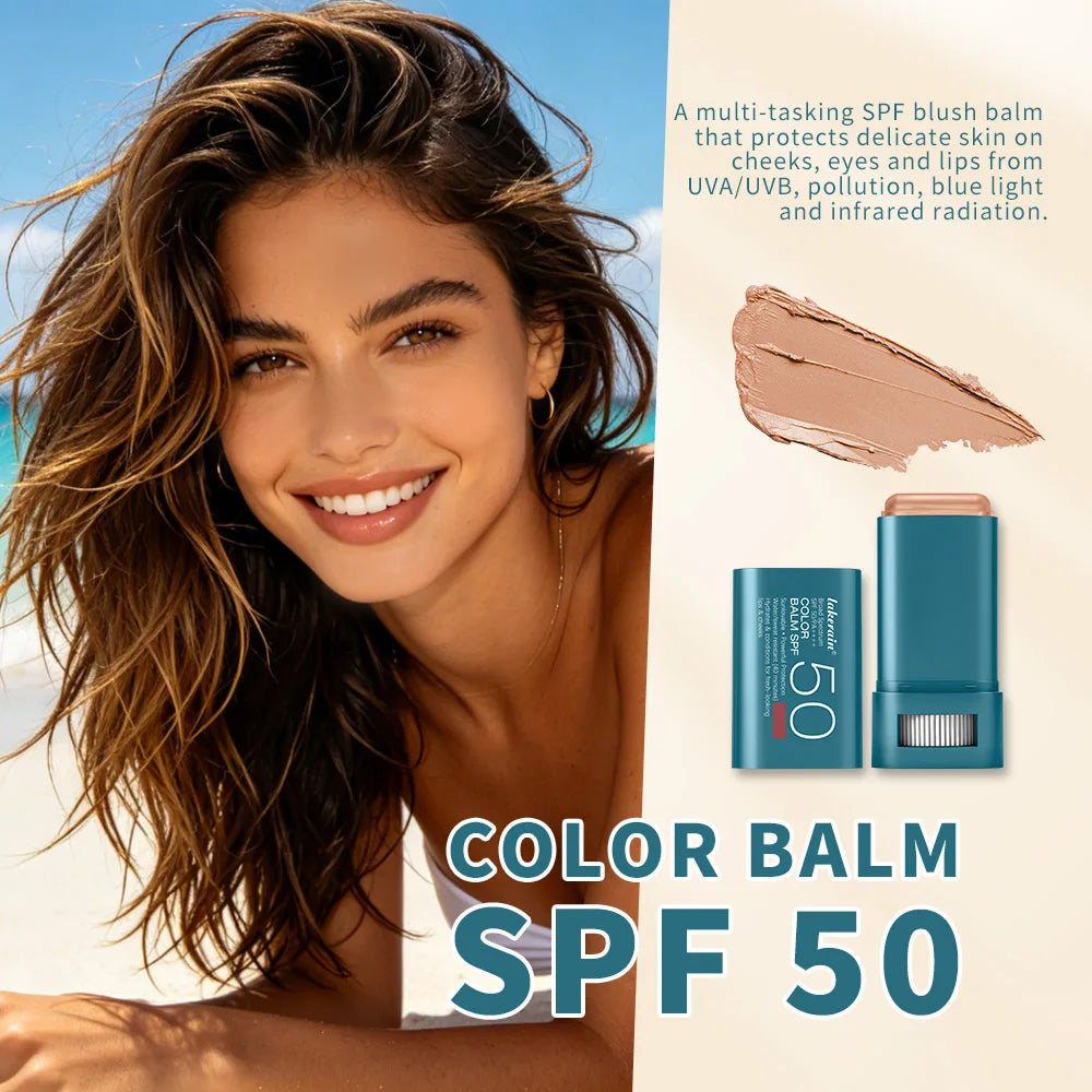 SPF 50 Blush Balm Stick – Buildable, Hydrating & Long-Lasting
