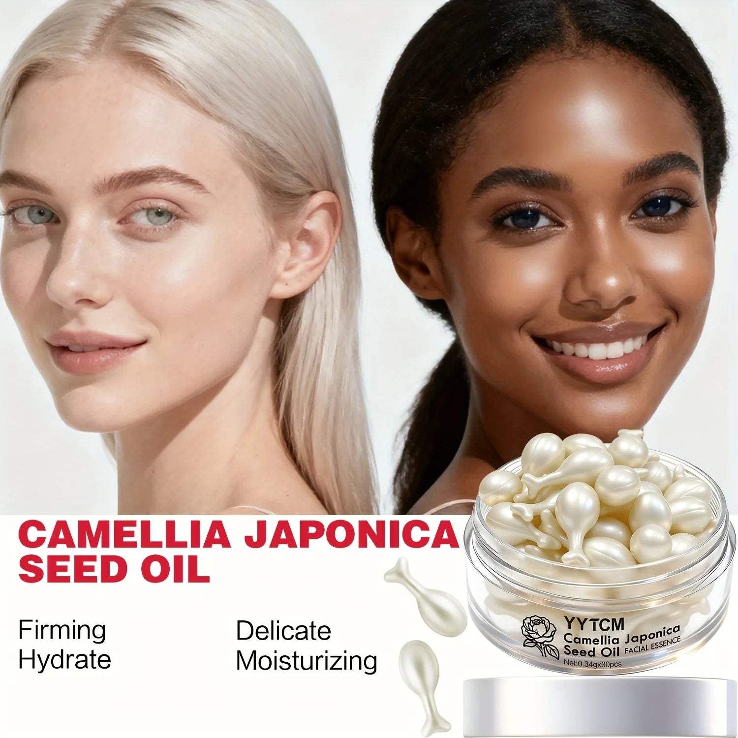 Camellia Seed Oil Capsules – Retinol, Squalane & Niacinamide Serum Face Serum Capsules Oasis Select