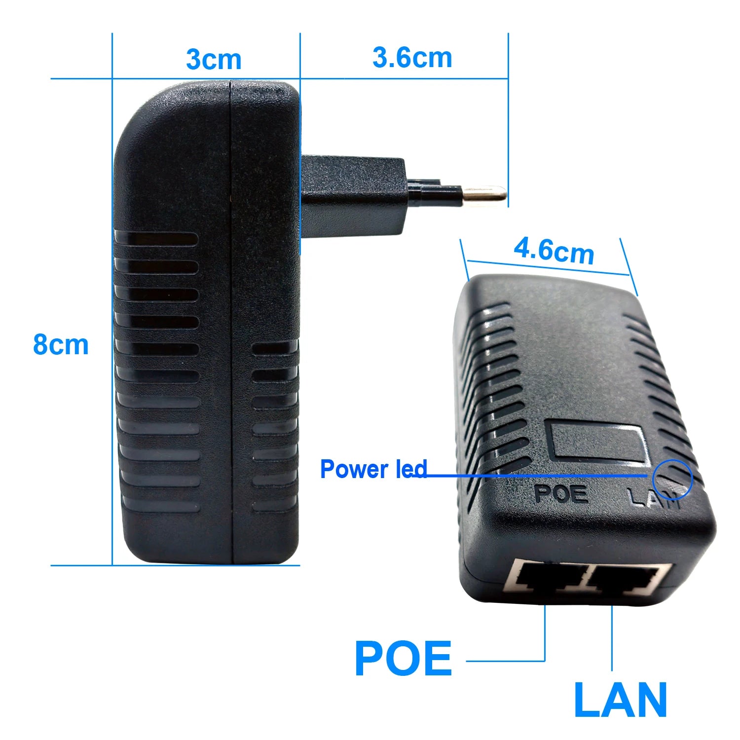 48V POE Power Supply Adapter 0.5A EU/US Plug CCTV Security Surveillance Adapter For Injector IP Camera POE Switch Router NVR AP Oasis Select