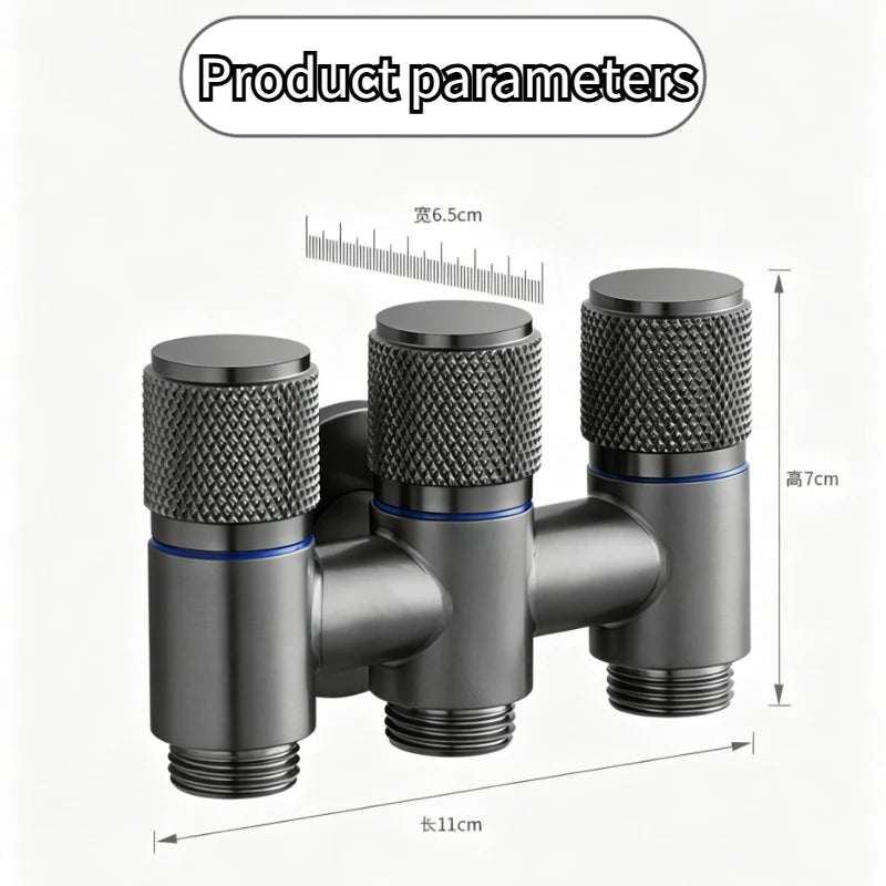 Bathroom Faucet Valve Fittings Valve One Into Three Out of The Balcony Kitchen All Copper Toilet Fittings Bathroom Fittings Oasis Select