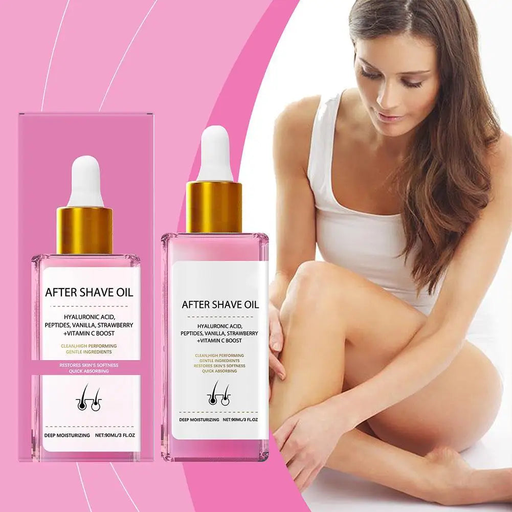 2PCS Strawberry & Vanilla Scent After Shave Oil ,Strawberry After Shave Oil Beauty Women For Smooth Skin Prevent Ingrown Hairs Oasis Select