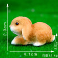 White Hare Dollhouse Ornament Easter Decoration Resin Bunny Statue Miniature Rabbit Figurine Micro Landscape Fairy Garden Oasis Select 04 brown