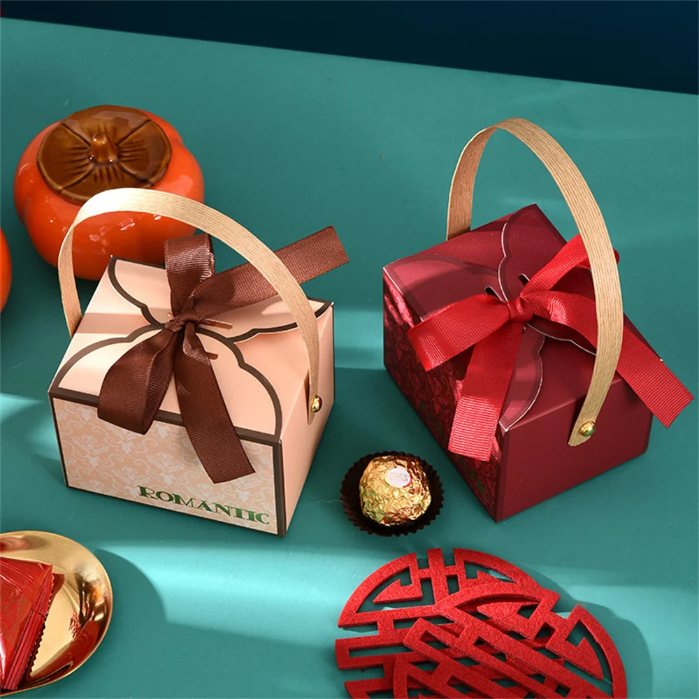 New Candy Box Champagne Gift Bags Birthday Baby Shower Favors Handheld Chocolate Gift Packing Box Decoration for Guests Oasis Select